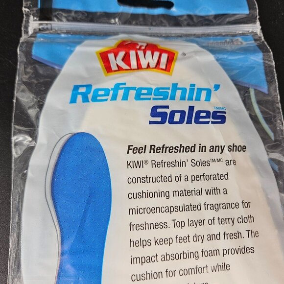 Men Shoe Boot Insole 8-13 Kiwi Refresher Moisture Wicking Dry Powder Fresh 2 Set - Picture 6 of 8